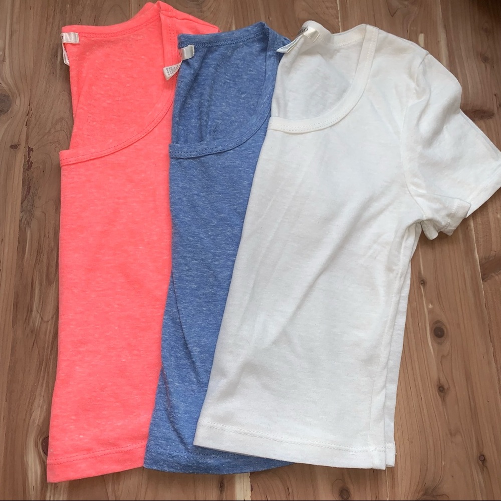 Set of 3 Bozzolo Heathered Crop Tees